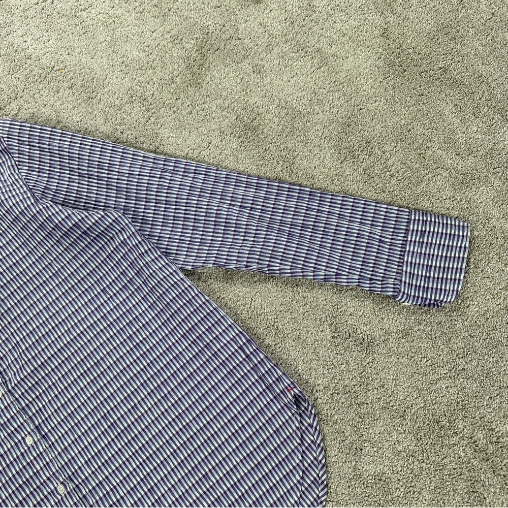 XiRENA Women’s Dawson Crinkled Button Down Shirt Longsleeve in Plaid Purple XS - Picture 7 of 14